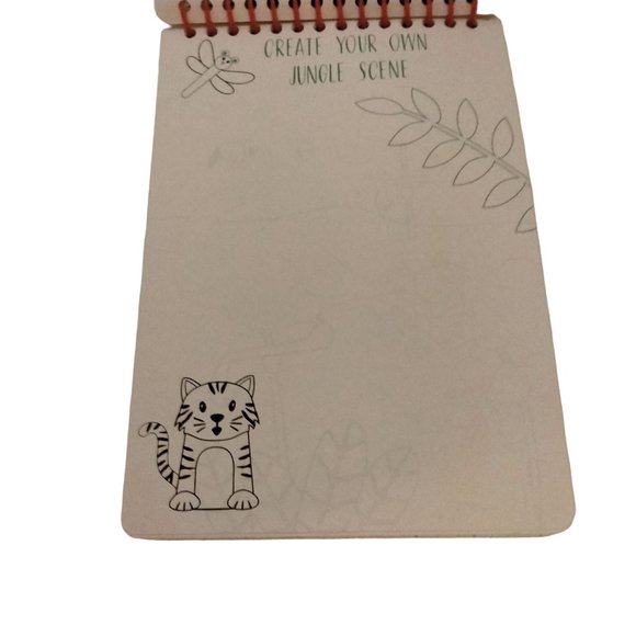 Pink Flamingo Spiral Notebook Reach for the Sky Stickers Doodle and Blank Pages - Picture 8 of 9